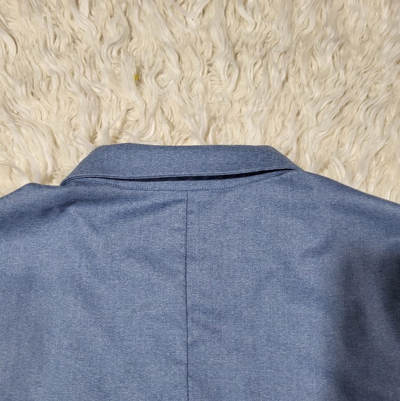 Lululemon Commission Long Sleeve Button Up Shirt Men's 2XL Blue Stretch Casual - Picture 15 of 15